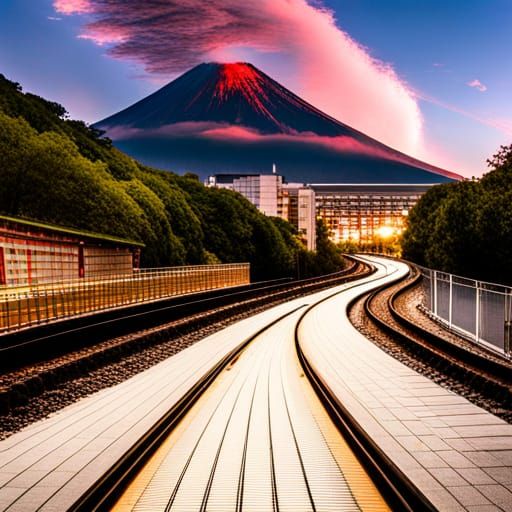 Futuristic Train in Japan's Red Light District
