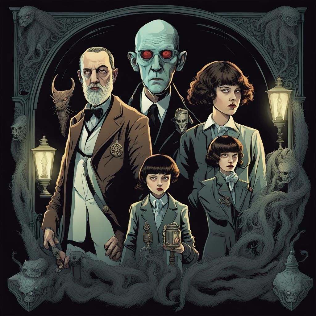 Dark Fantasy League in Retro Horror Style