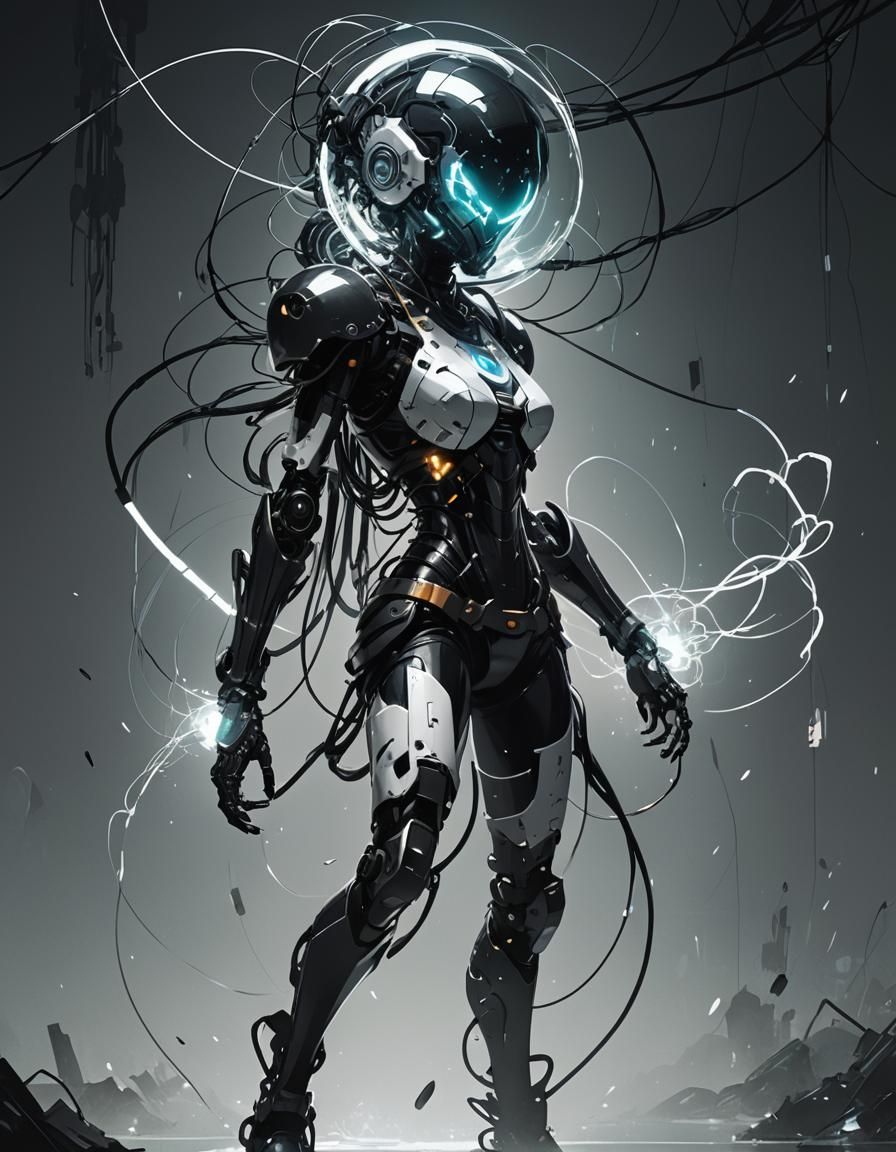 Furious Cyborg in Submerged Dungeon, Anime Style