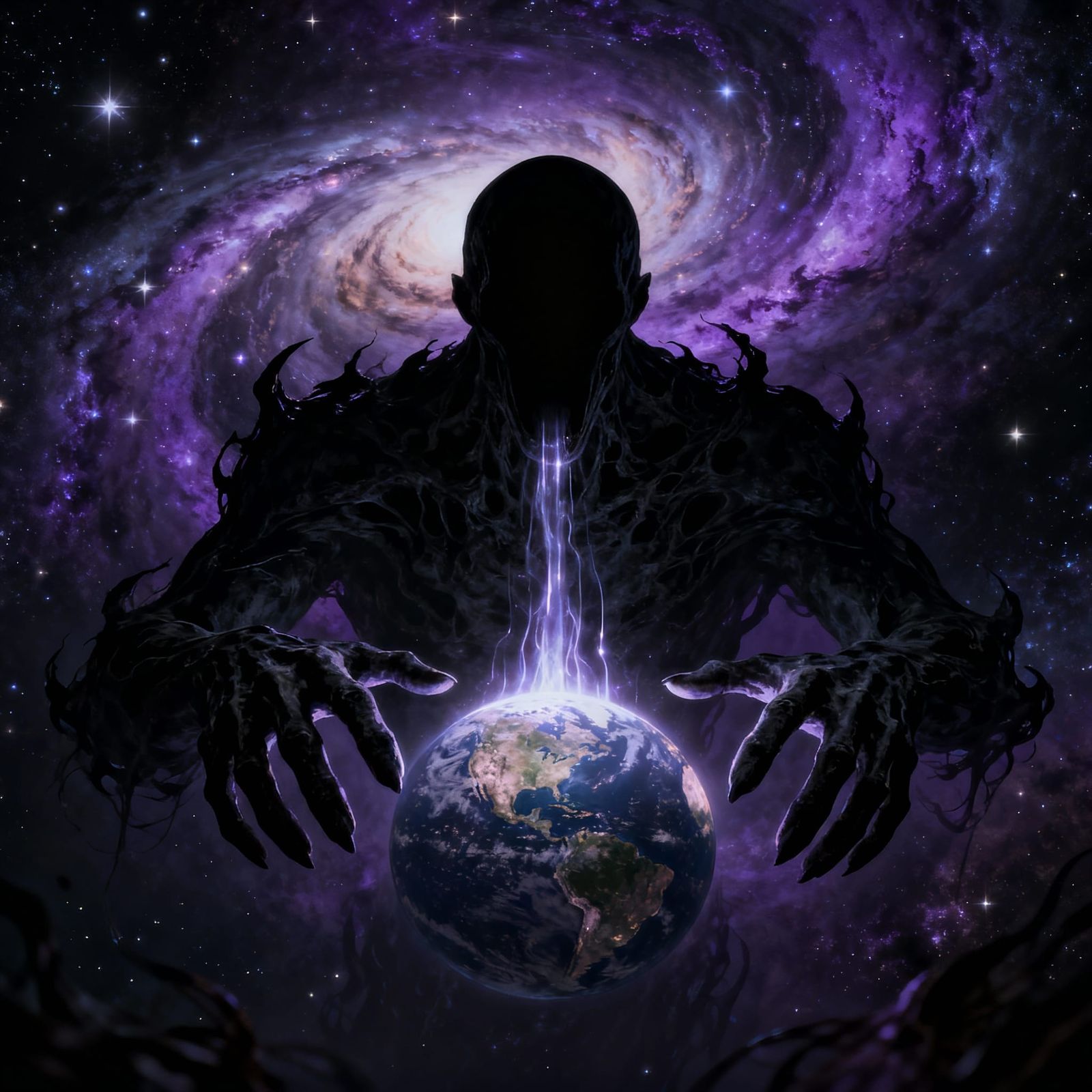 Cosmic Shadow God Devours Earth and Light