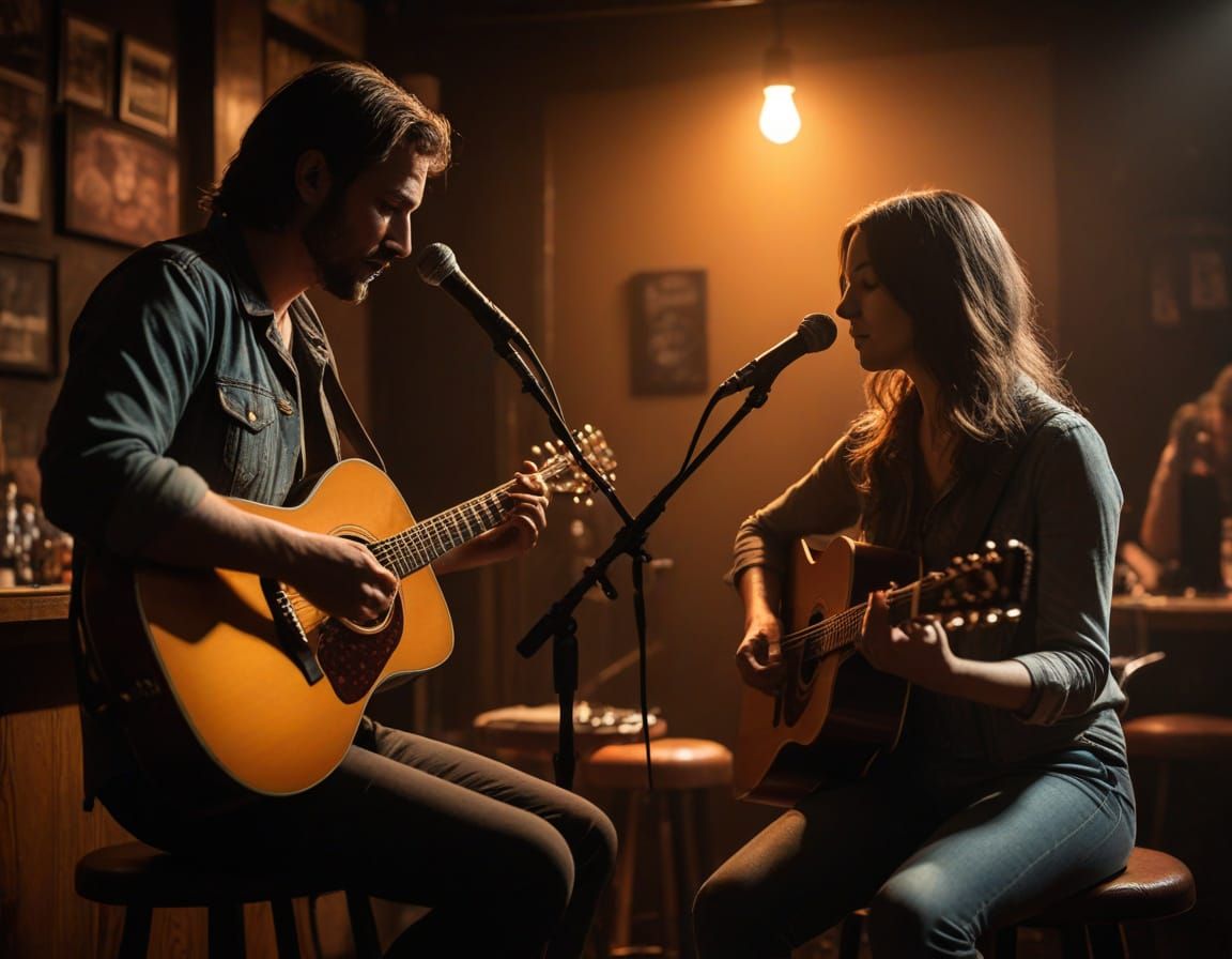 Moody Guitar Duet in Warm, Intimate Setting