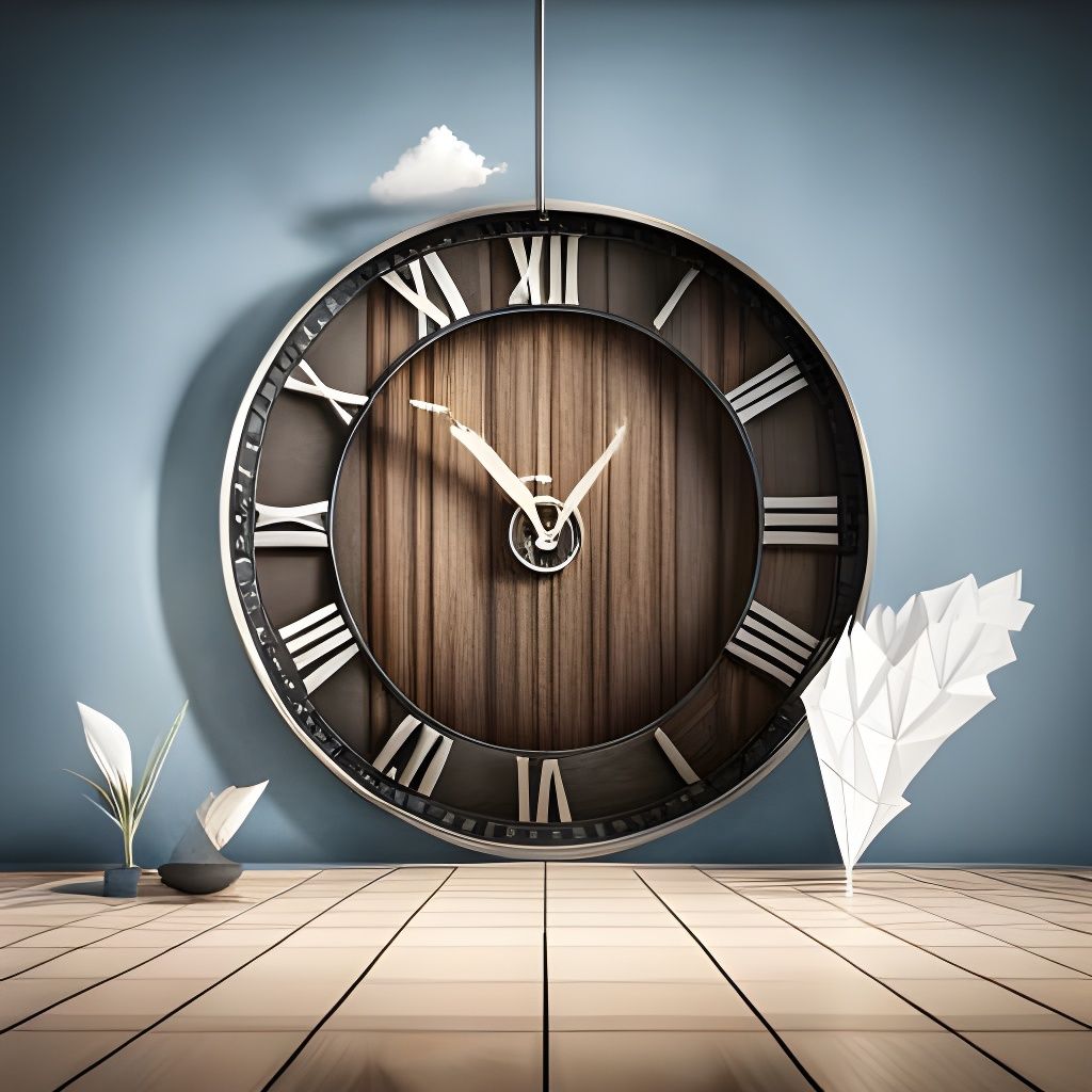 Ornate Grandfather Clock with Origami Papercraft