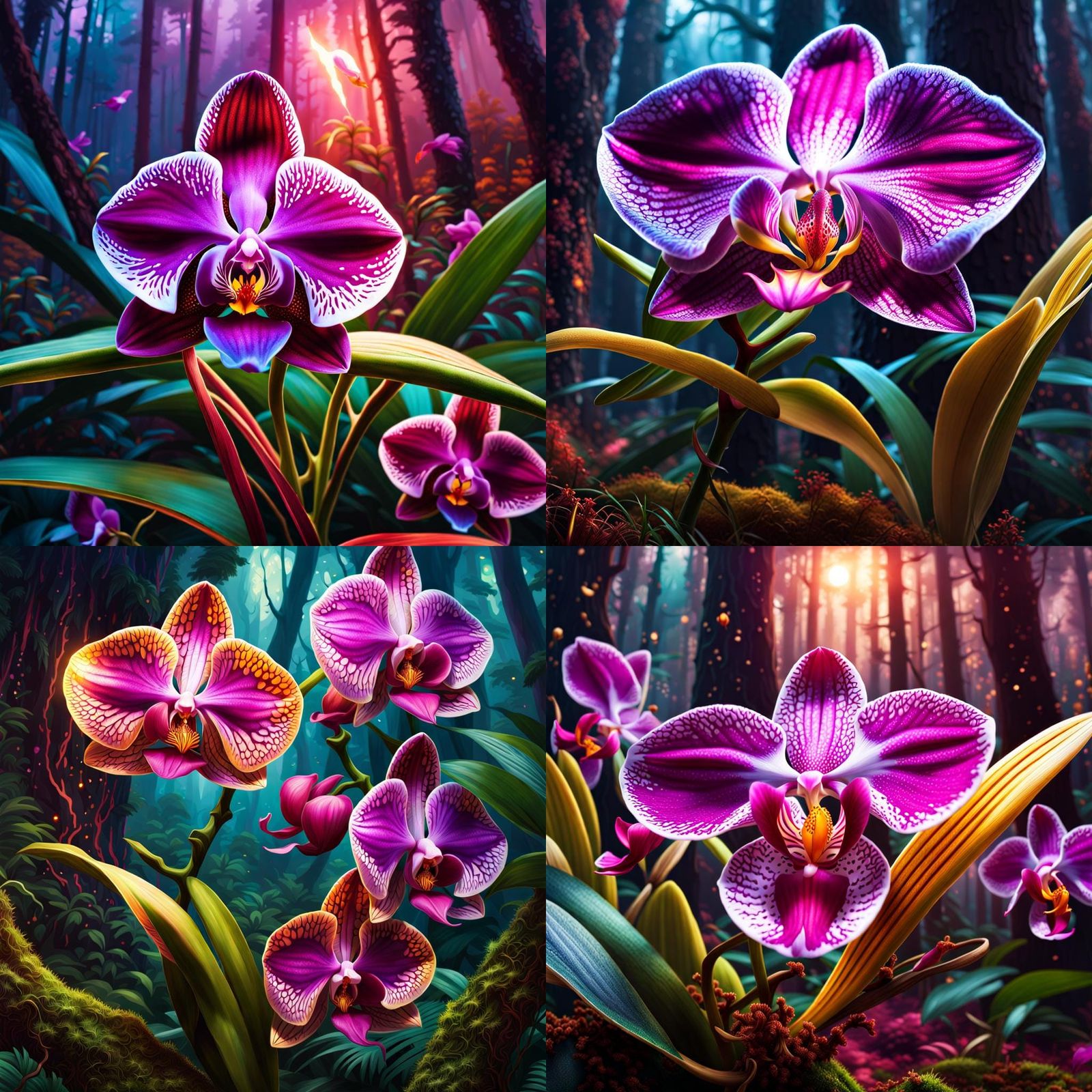 Orchid Struck by Lightning in Candyland Style