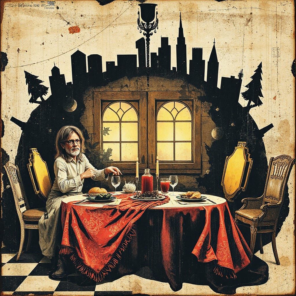 Grunge Last Supper in Moody, Gritty Fusion Style