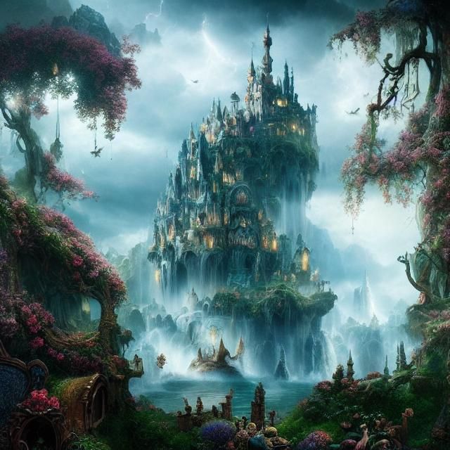 Epic Wonderland: A Dramatic Digital Matte Painting