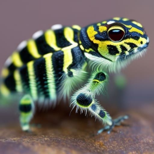 Ornate Opal Spider with Striped Diamonds in Digital Art