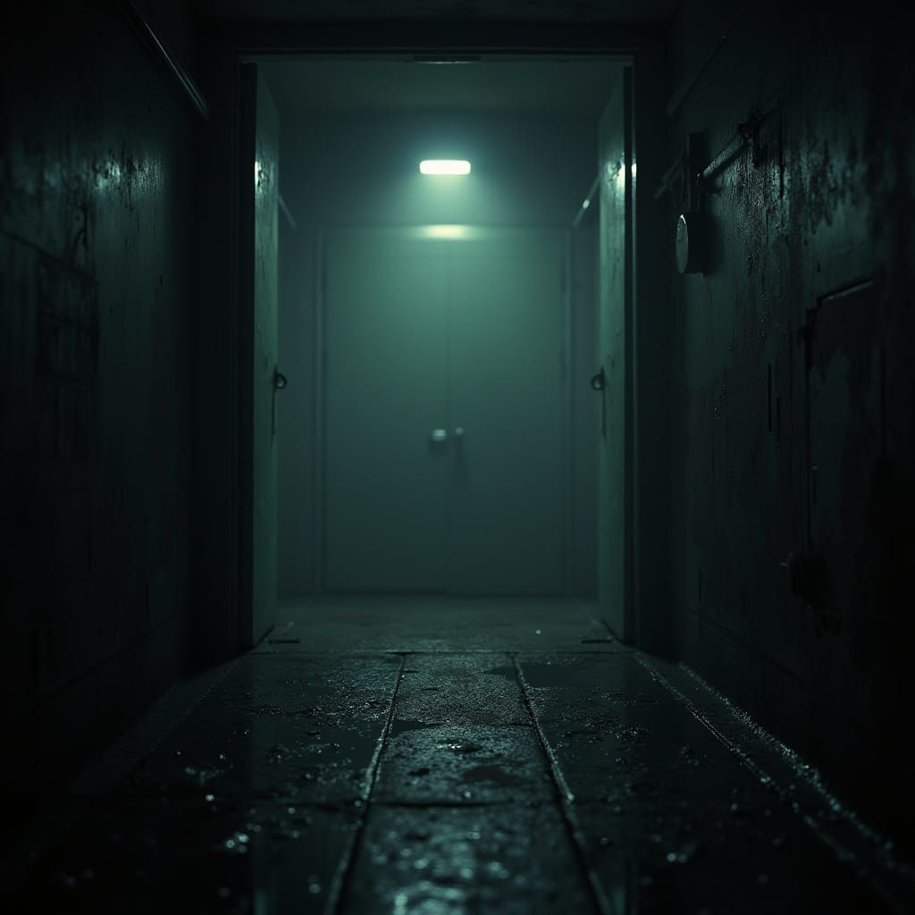 Ominous Metallic Surface in Futuristic Realism