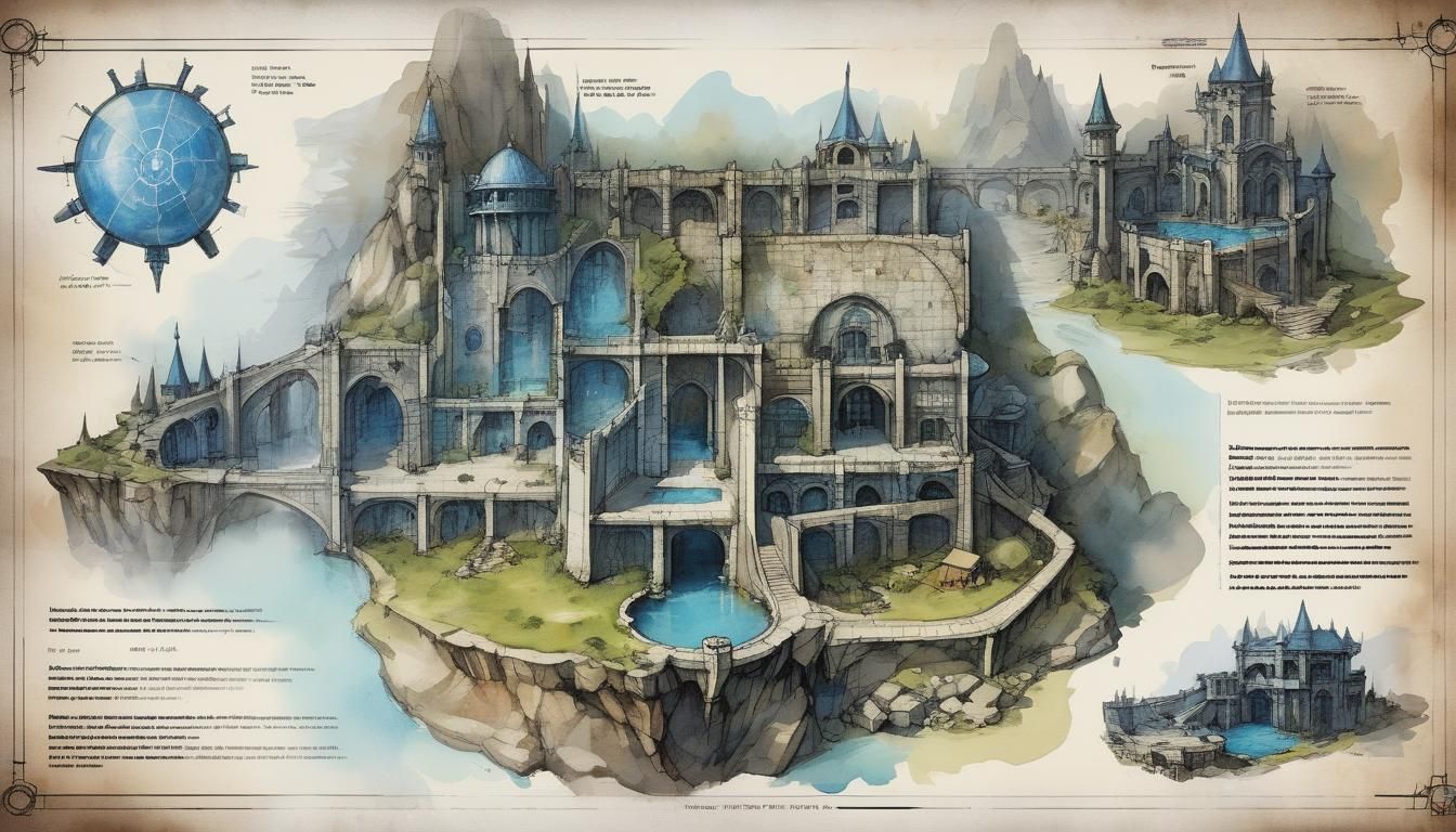 Watercolor Blueprints for D&D Campaign Inspiration