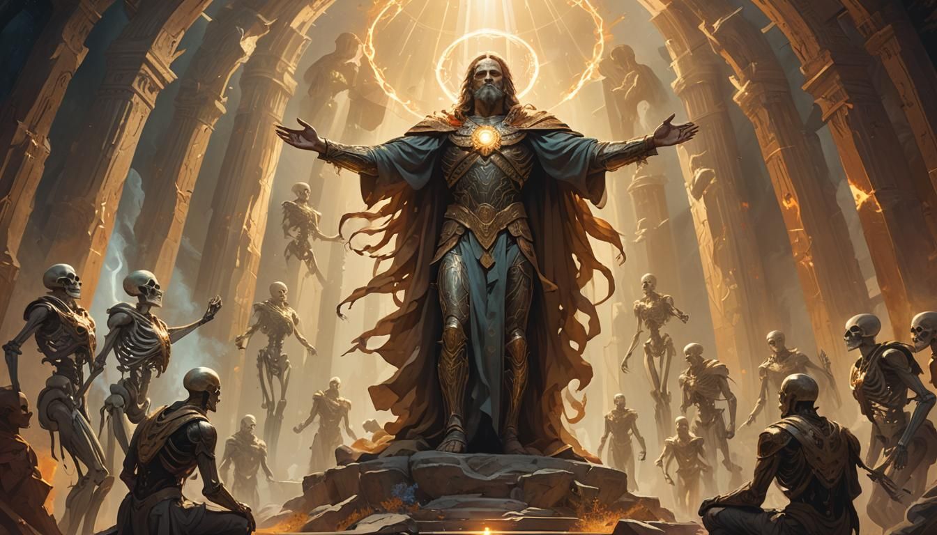 Mystical Fantasy Figure Surrounded by Light