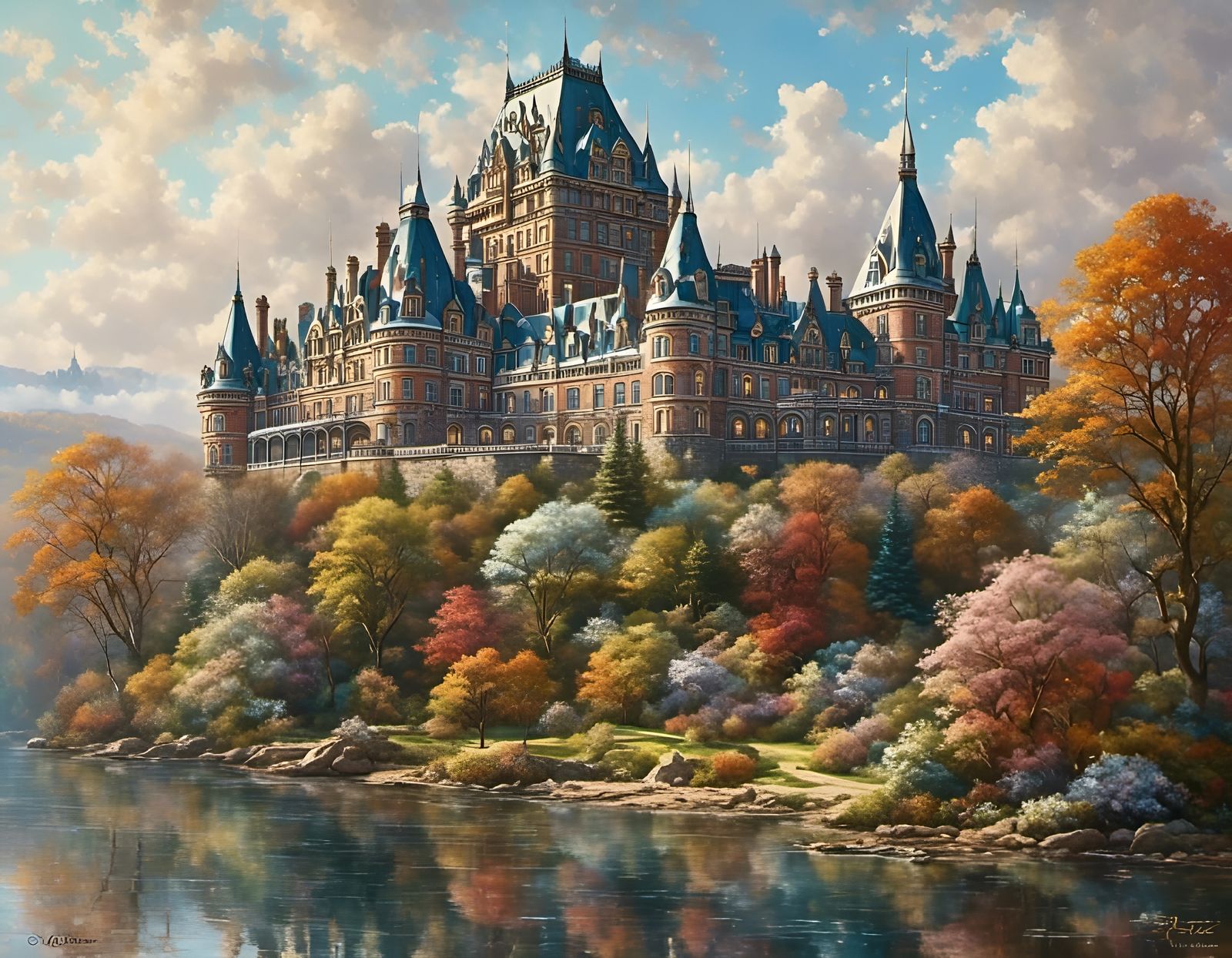 Dreamy Retro Chateau Frontenac in Quebec