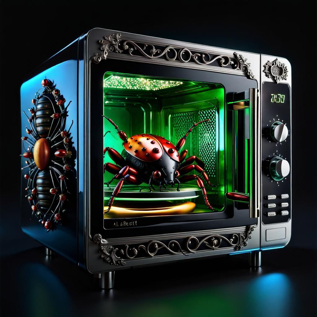 Creepy Gothic Microwave by Dürer and Burton