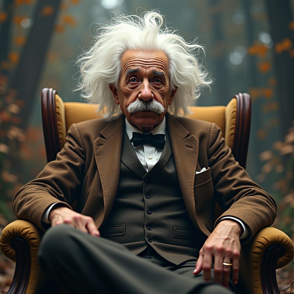Einstein in Surrealist Fantasy Concept Art
