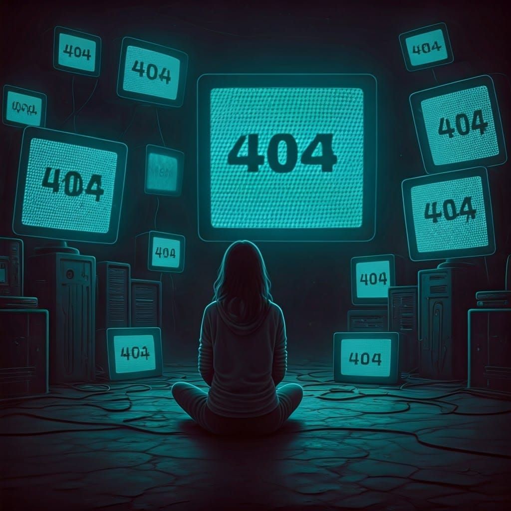 A Woman in a Futuristic Void of Nothingness