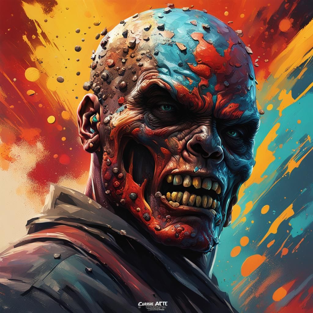 Hyperrealistic Portrait in Splash Art Style