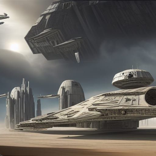 Epic Cinematic Scene: Star Wars Digital Matte Painting