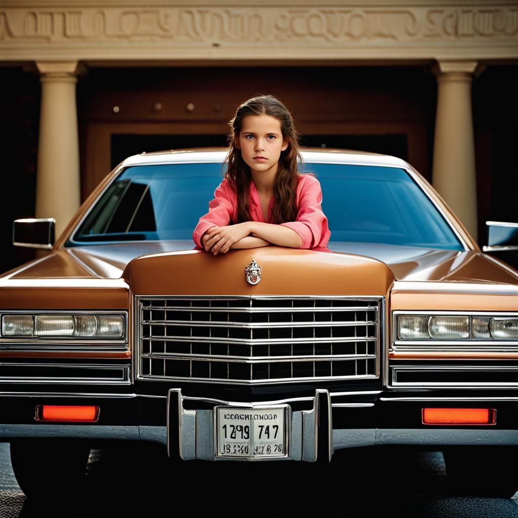 Gorgeous Girl in Limousine Portrait