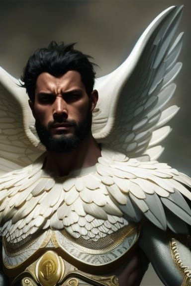 Fallen Angel Portrait in Artgerm Style