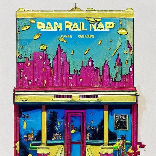 Drippy Nail Art in Comic Book Style