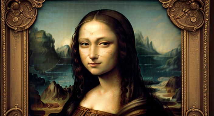Warrior Woman with Mona Lisa Smile Portrait