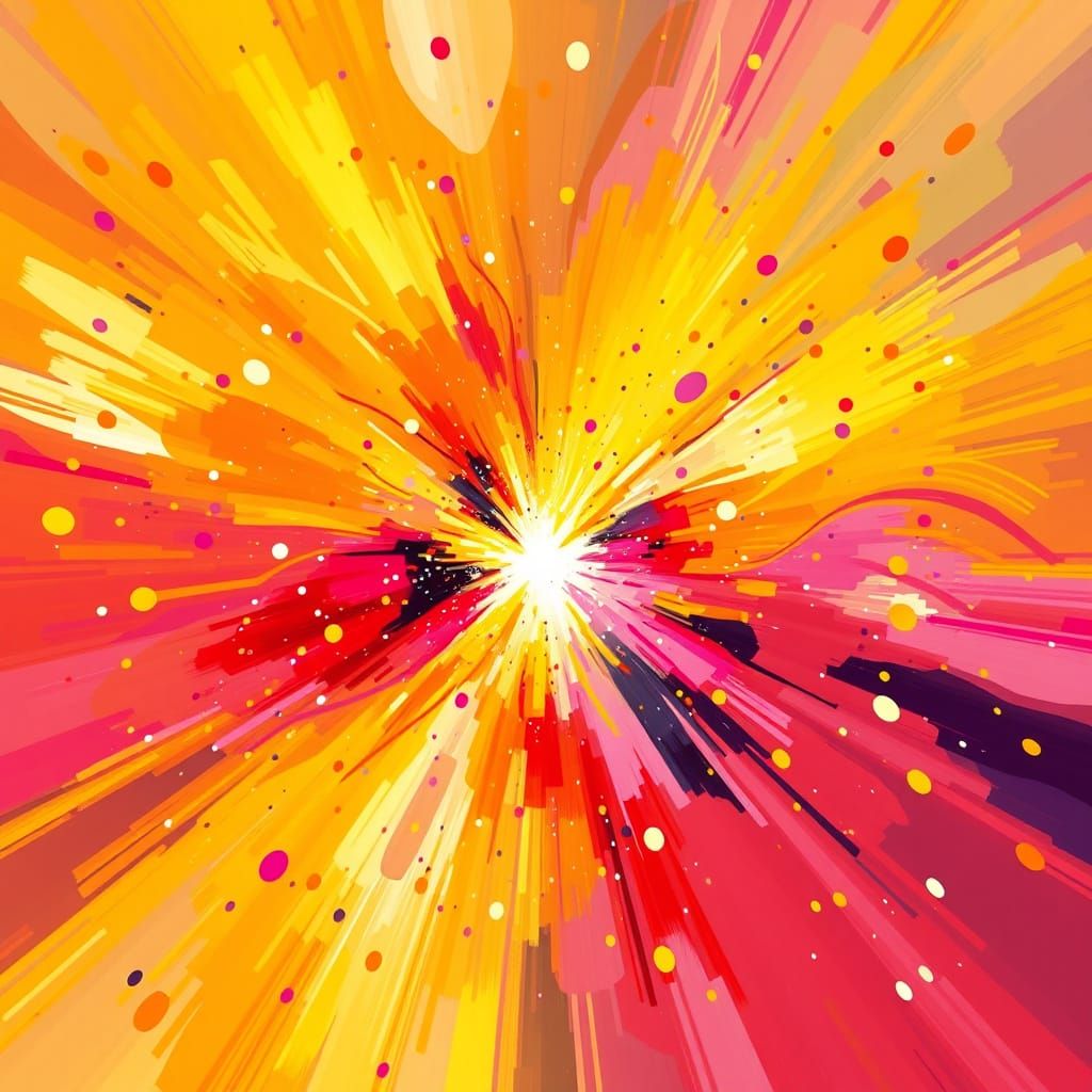 Abstract Explosion of Color Symbolizing Joyous Release