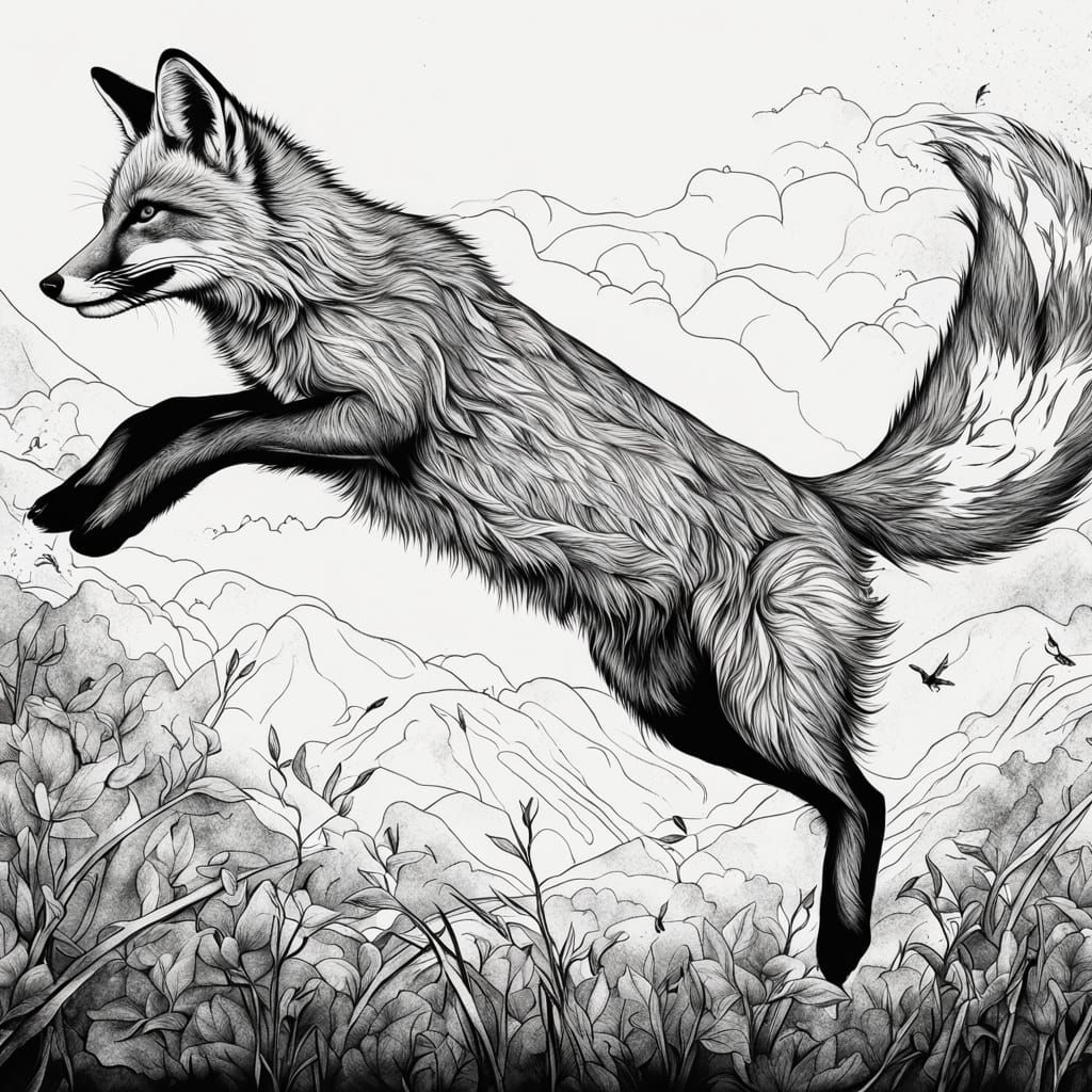 Hyperrealistic Fox Tattoo in Cinematic Style
