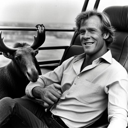 Nick Nolte and Moose on a Rollercoaster