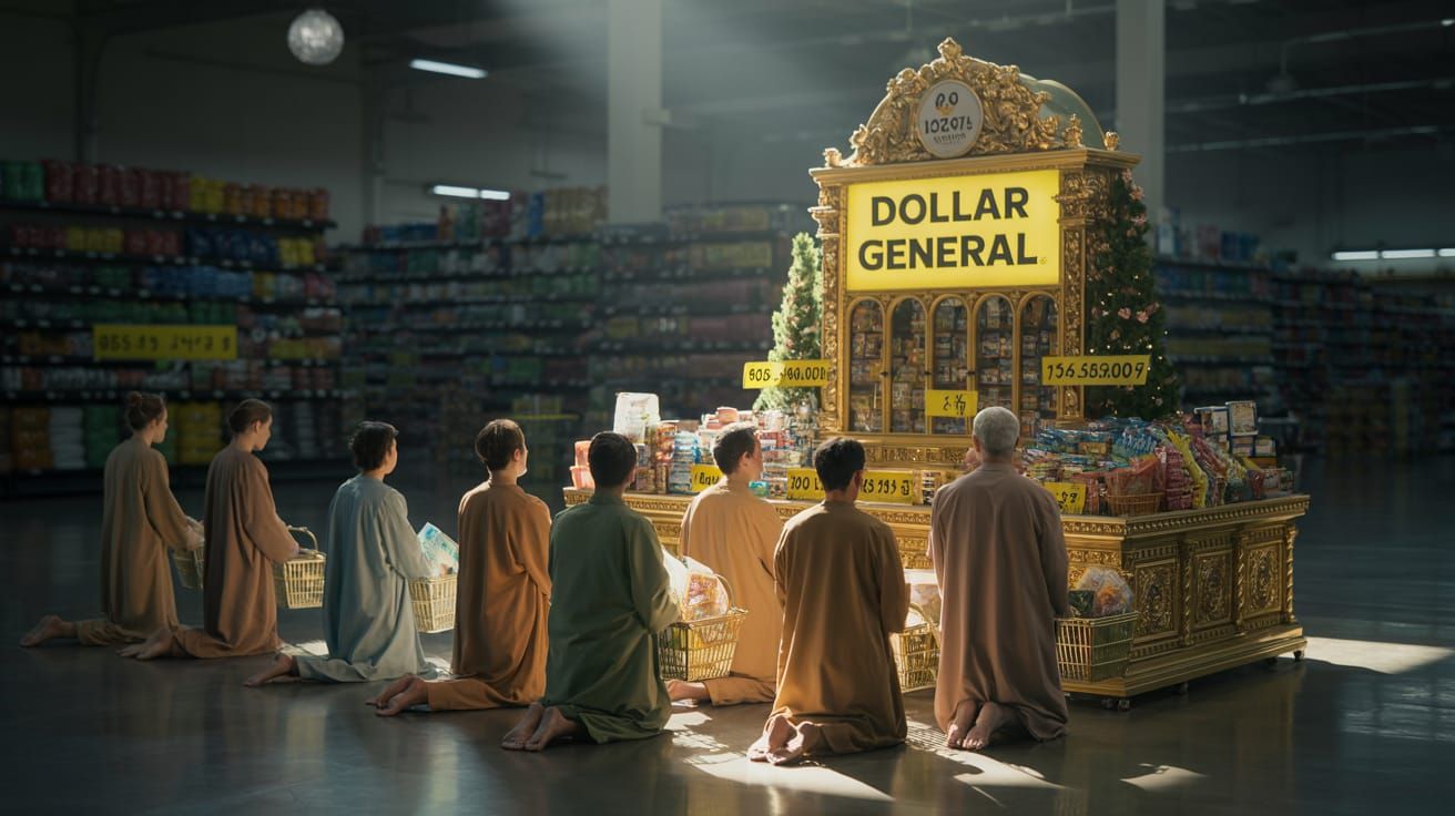 Golden Shrine to Dollar General Deity