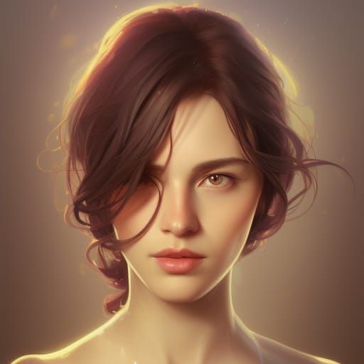 Anya Forger Portrait in Art Nouveau Style