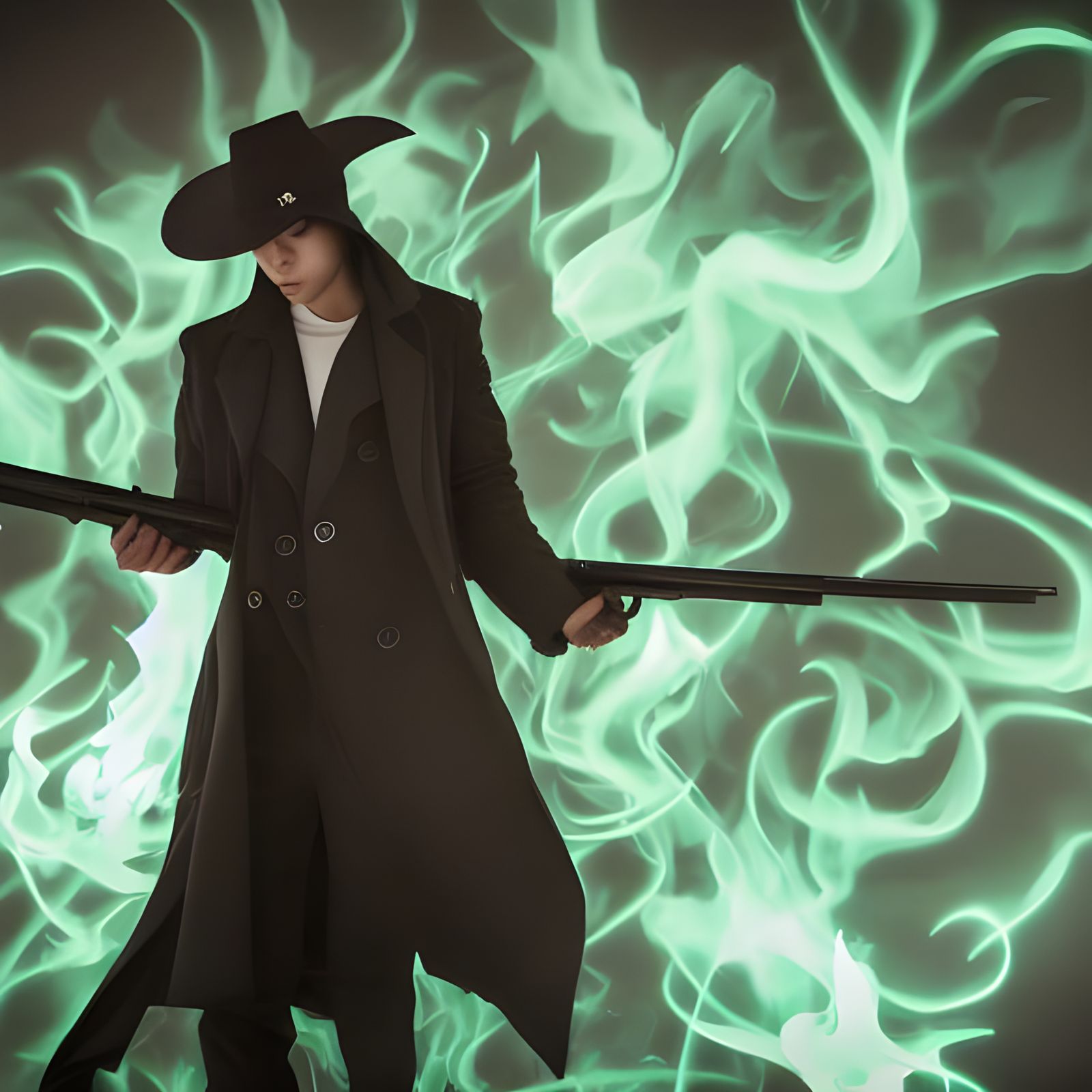 Dragon Wizard Shooting Flame in Tentacle Cathedral, Anime St...