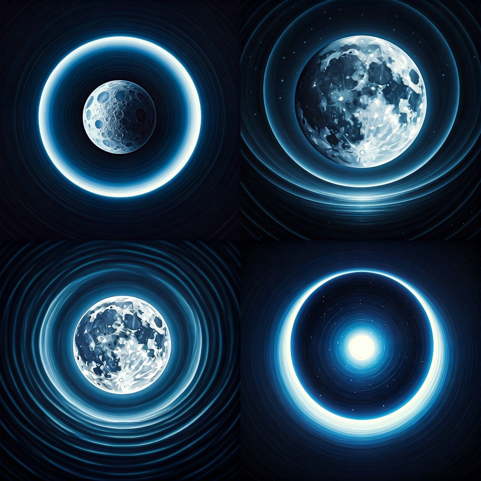 Luminous Lunar Genesis in Vibrant Oil Painting