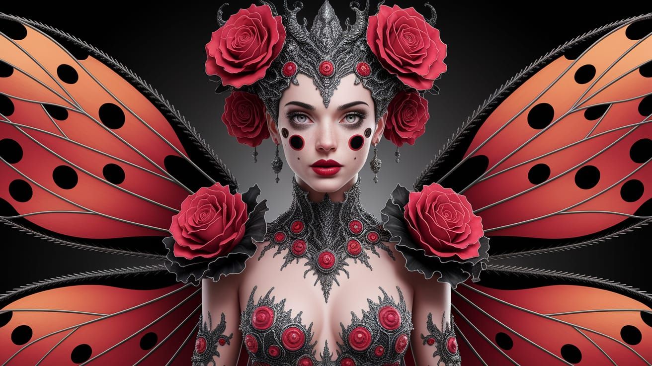 Queen of Ladybugs in Eldritch Nightscape