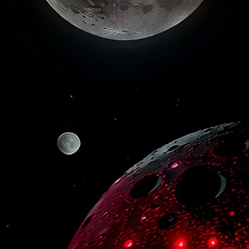 Astronaut H.P. Lovecraft on the Moon with Hal 9000