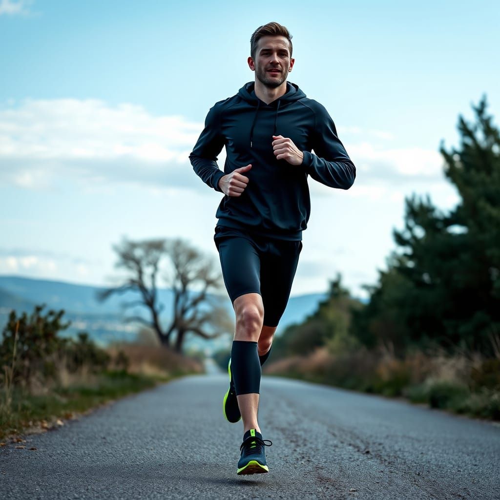 Fit Young Man in Motion