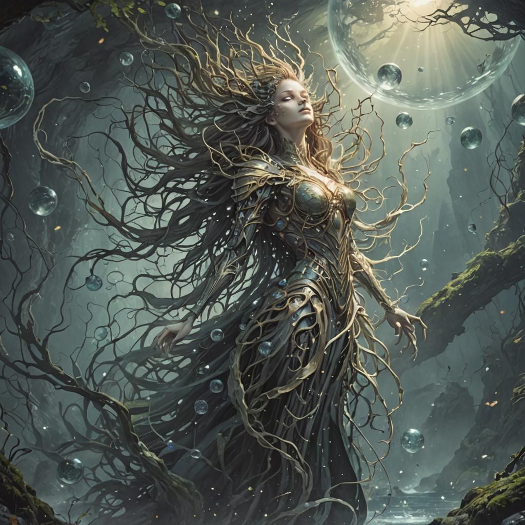 Abstract Swirling Abyss: AI Generated Image