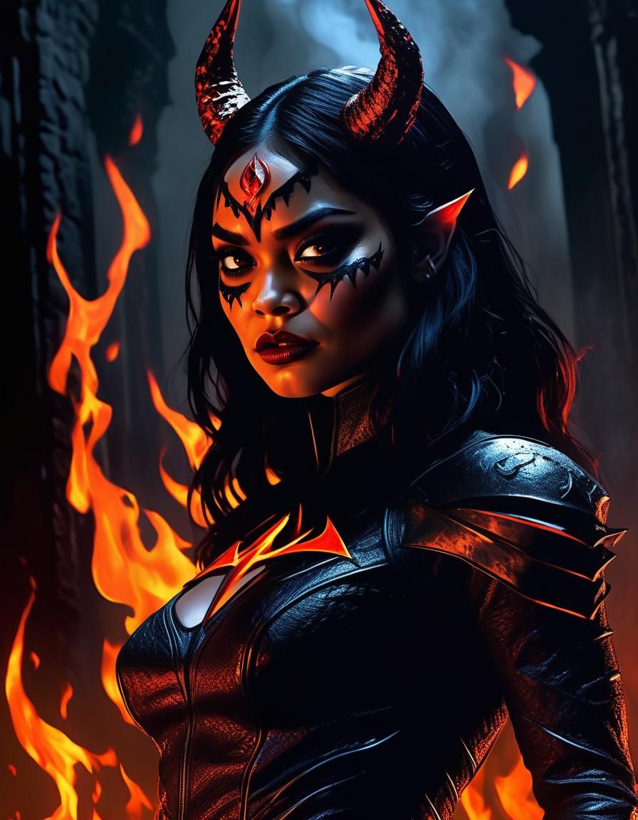 Vanessa Hudgens as Satana Hellstrom in Comic Art