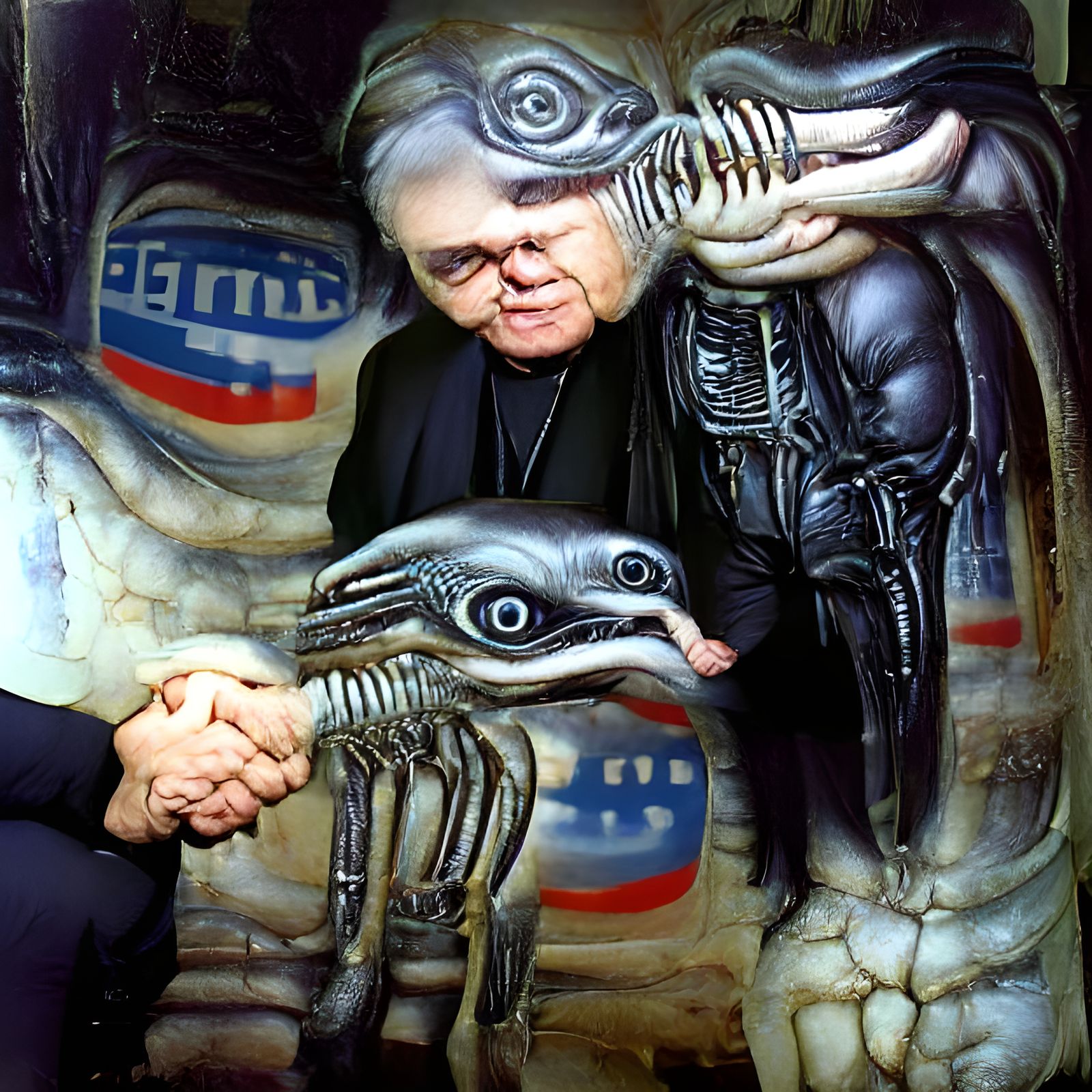 Surreal Meeting: Bernie Sanders and HR Giger
