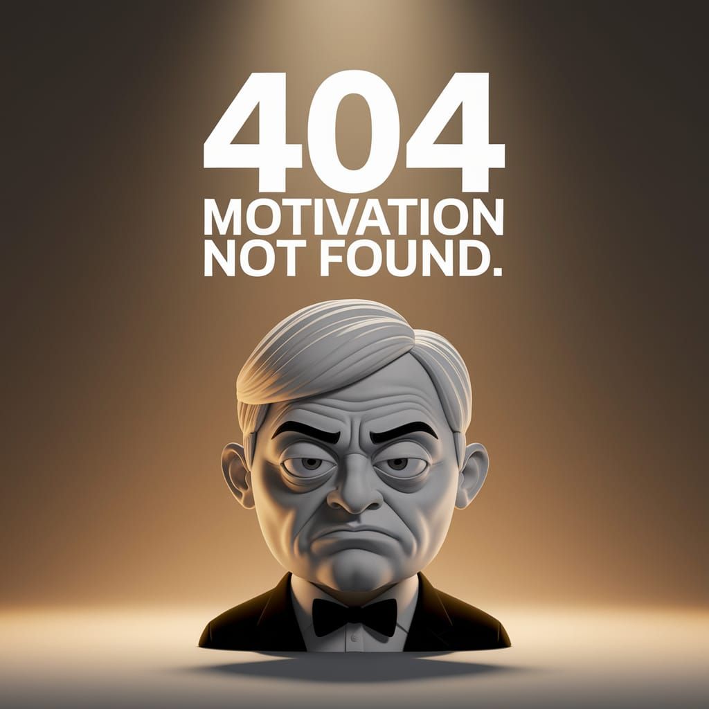 Minimalist Meme: Motivation Not Found