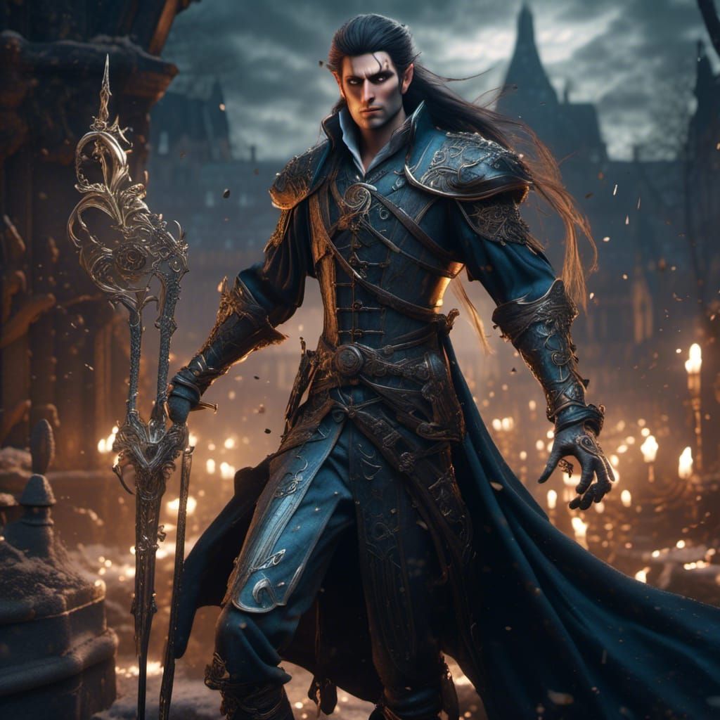 Celtic Warrior Portrait in Hyperdetailed Style