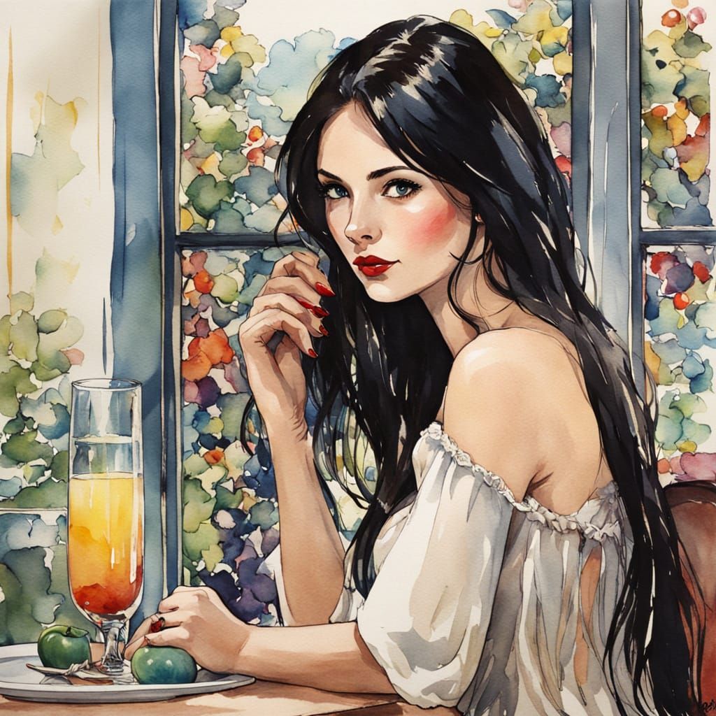 Snow White without makeup in the morning