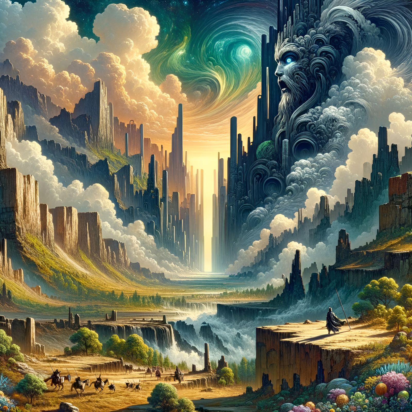 Obsidian Gate to Galactic Utopia: Digital Art