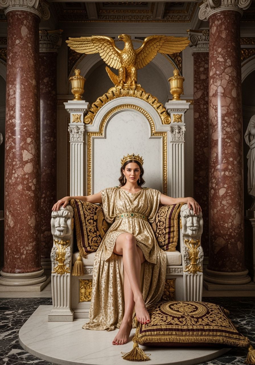 Empress Messalina on Her Lavish Throne