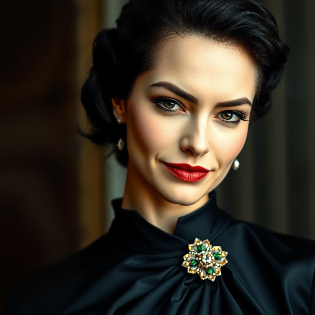 Elegant Resentment: A Portrait in High Contrast