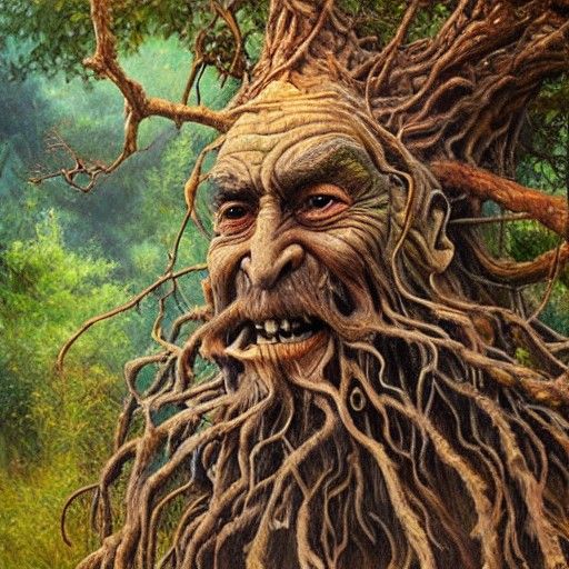 Treebeard Portrait in Oil Painting Style