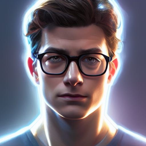 Peter Parker Portrait in Hyperdetailed Style