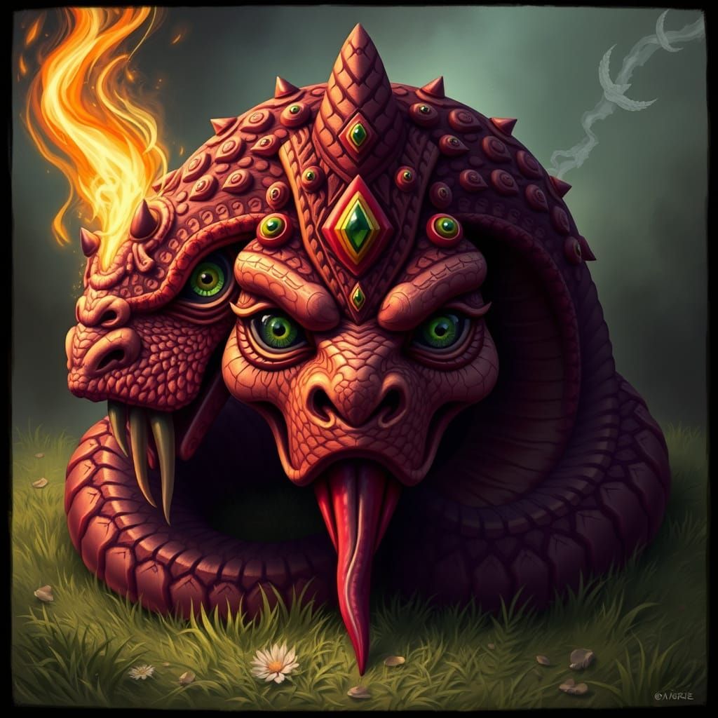 Two-Headed Serpent of Fate and Prophecy