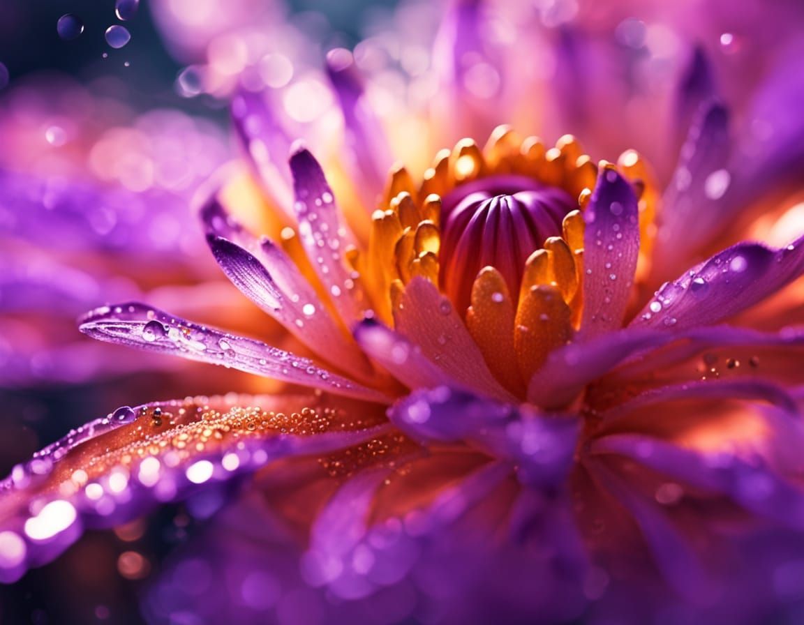 Vibrant Petal Bloom in Dreamy Macro Photography