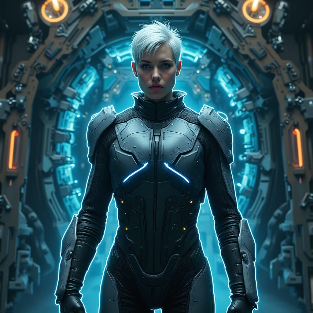 Futuristic Transformation in High-Tech Laboratory