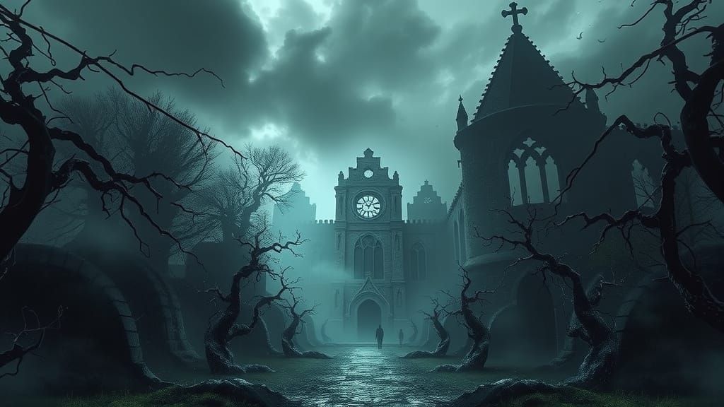 Ethereal Ruins of a Haunted Abbey