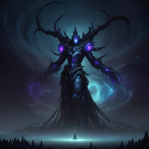 Colossal Cosmic Entity Radiating Starlight