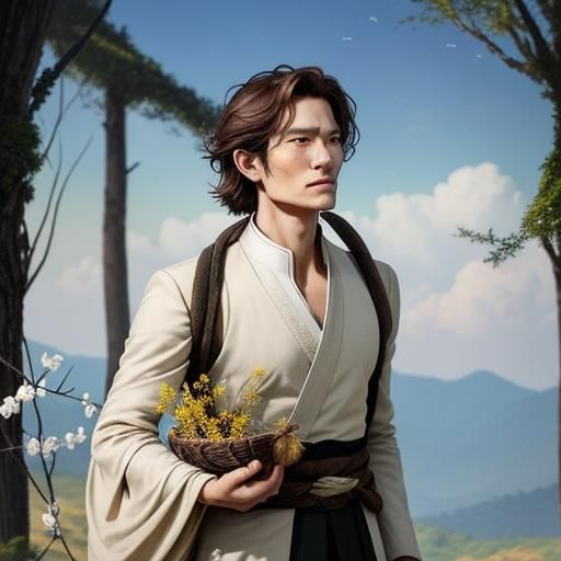 My love, he’s mad, and my love, he’s fleet,
And a wild young wood-thing bore him!
The ways are fair to his roaming feet,...